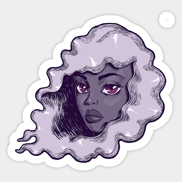 Purple Hazel Sticker by Yadoking